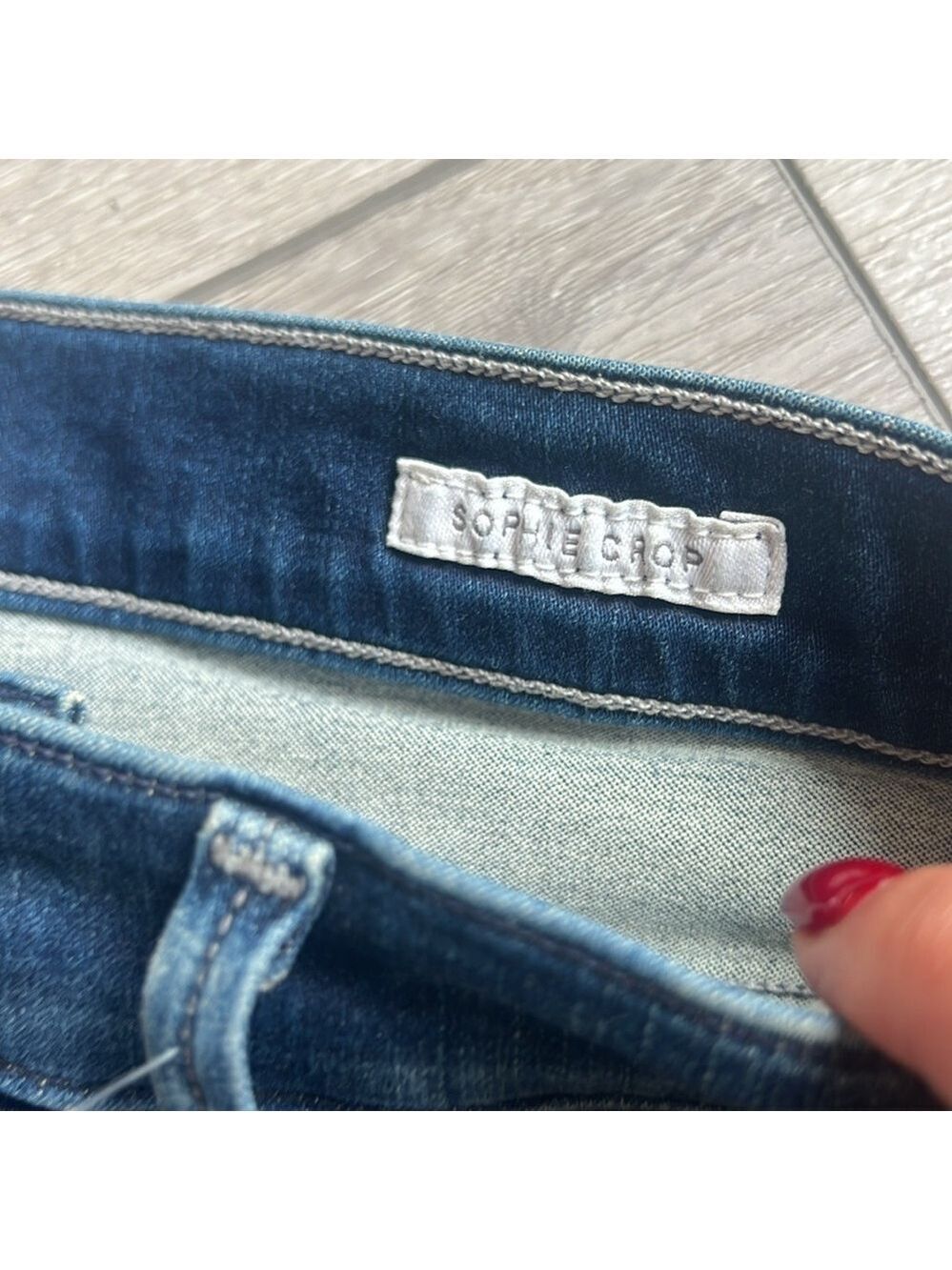 Agolde Sophie crop denim jeans distressed hem size 26 - Picture 5 of 8